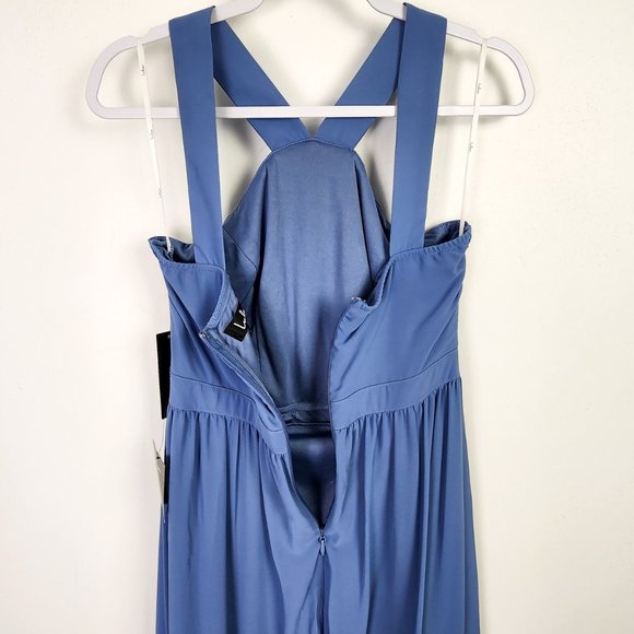NWT Lulus Air Of Romance Blue Gown Maxi Dress Size Medium - Picture 13 of 13